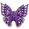 Pinza Para Cabello Grande En Forma De Mariposa Doble Con Piedras 13 Cm | HM-4Z-1170