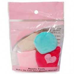 Aplicadores Para Maquillaje Figuras Con Listón Suaves Colores En Bolsa Rosa 5 Cm | MK-P-42