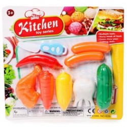 Blíster Con Alimentos De Plástico Didácticos Verduras Y Carnes Colores 25 Cm | TG-0311E-24