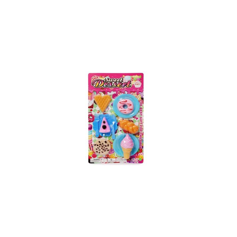 Blíster Con Postres De Plástico Didácticos De Colores Con Accesorios 37.5 Cm | TG-0311E-22
