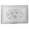 Mantel Decorativo Grande Rectangular Grabado Blanco Con Plateado Modelos De 44 Cm | RF-E515