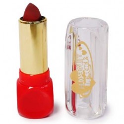 Labial Stick Mate Envase ovalado Rojo Y Transparente Estampado Corazón 7.2 Cm | RF-E3767