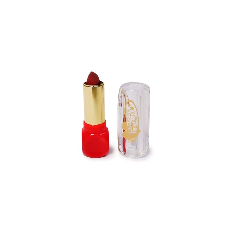 Labial Stick Mate Envase ovalado Rojo Y Transparente Estampado Corazón 7.2 Cm | RF-E3767