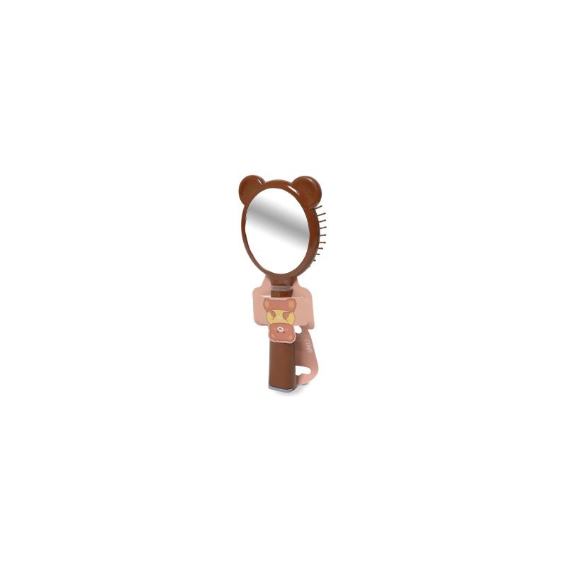 Cepillo Para Cabello Grande De Plástico Con Espejo En Forma De Oso Colores 22.5 Cm | XH5266