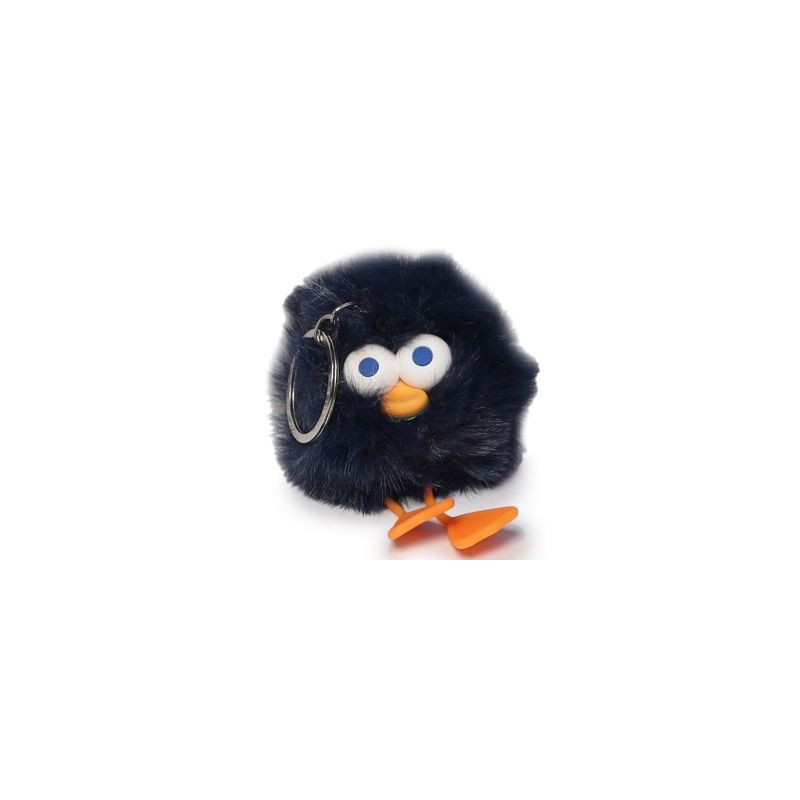 Llavero Chico De Pompón De Colores Con Ojitos Y Patitas Amarillas Y Naranja 5.5 Cm | XH5860