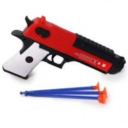 Juguete Pistola De Plástico Lanza Dardos Estampada Estrellas Tricolor 23 Cm | TG-3263