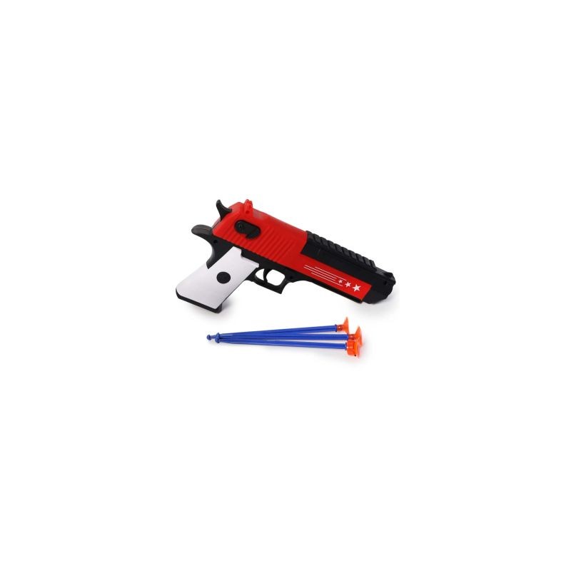 Juguete Pistola De Plástico Lanza Dardos Estampada Estrellas Tricolor 23 Cm | TG-3263
