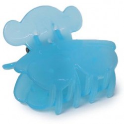 Pinza Cabello Mediana De Plástico Translúcida En Forma De Oso Azul y Verde 5.7 Cm | RP