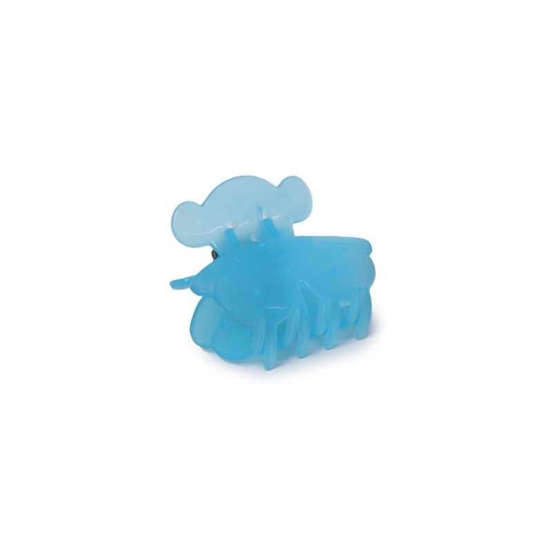 Pinza Cabello Mediana De Plástico Translúcida En Forma De Oso Azul y Verde 5.7 Cm | RP