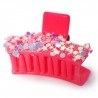 Pinza Para Cabello Chica Rectangular De Plástico Con Lentejuela De Estrellas 4 Cm | RF-E3079