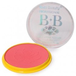Rubor Compacto Facial BB Con Grabado Flor Estuche Amarillo De 7.5 Cm | A1206