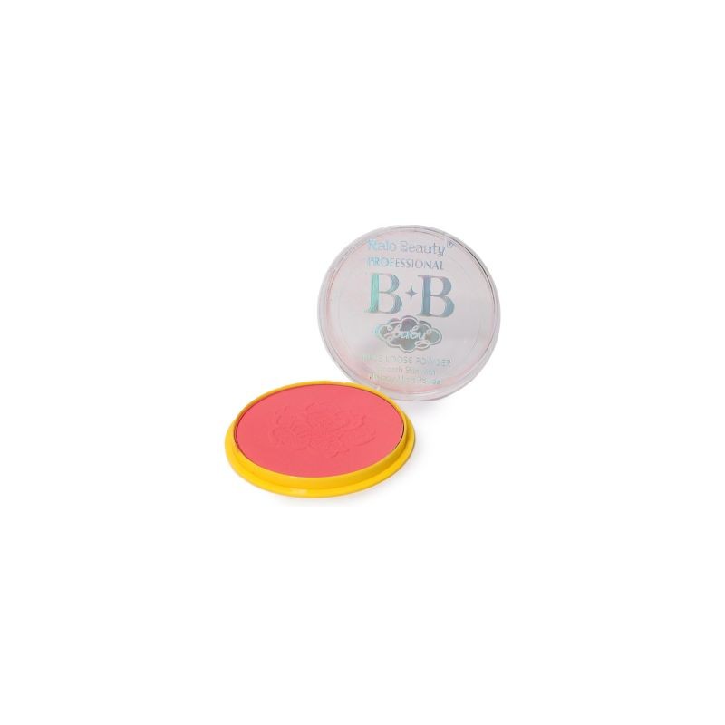 Rubor Compacto Facial BB Con Grabado Flor Estuche Amarillo De 7.5 Cm | A1206