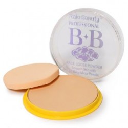 Maquillaje Compacto Facial BB Estuche Amarillo Con Esponja Aplicadora 7.5 Cm | A1205