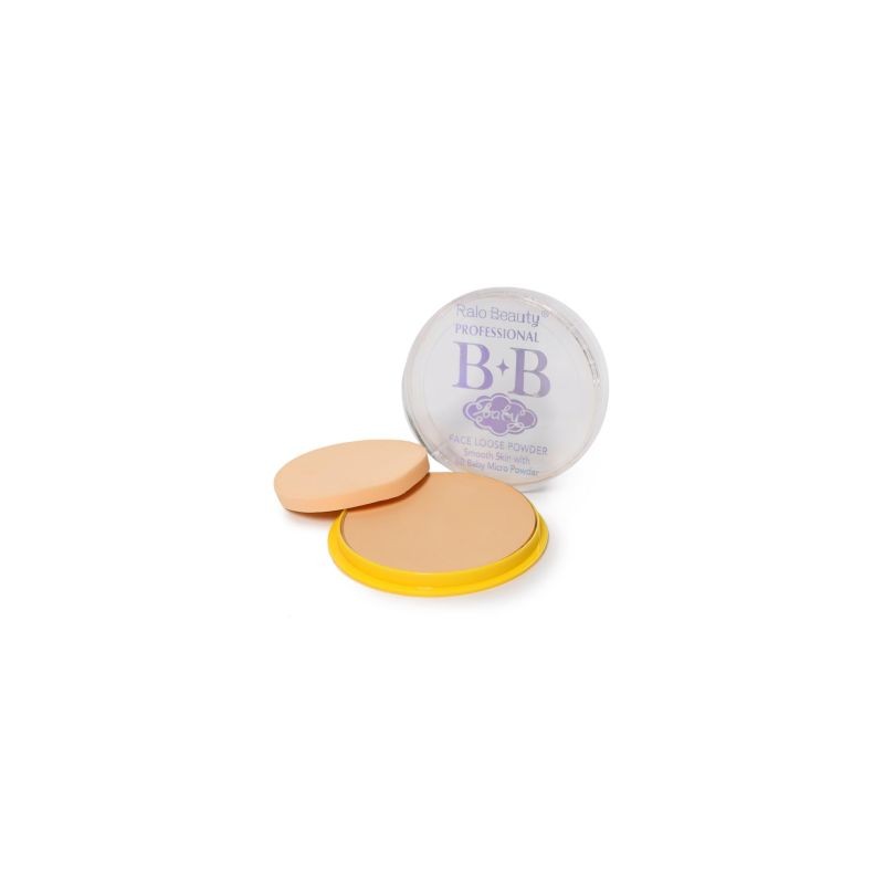 Maquillaje Compacto Facial BB Estuche Amarillo Con Esponja Aplicadora 7.5 Cm | A1205