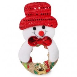Adorno Navideño De Peluche Para Colgar Aro Café Con Muñeco Para Colgar 13 Cm | SY-S-850