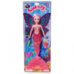 Juguete Muñeca Grande Hada Sirena Con Brillos Y Accesorios De Colores 36 Cm | BT-03693