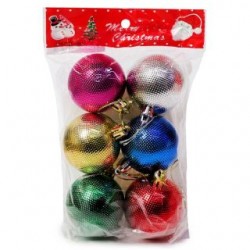 Esferas Navideñas De Plástico Chicas Decorativas Grabado De Puntos 5 Cm | JA-S-1141