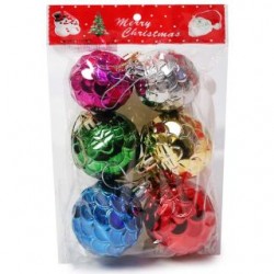 Esferas Navideñas De Plástico Chicas Decorativas Grabado De Escamas 5 Cm | JA-S-1140