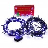 Serie Navideña De 300L Led Micrófono Blanca Y Azul Con Cable Negro 15 Mts | HZ8052BA