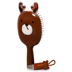 Cepillo Para Peinar De Plástico Con Carita Oso Y Cuernos De Reno | XH6022